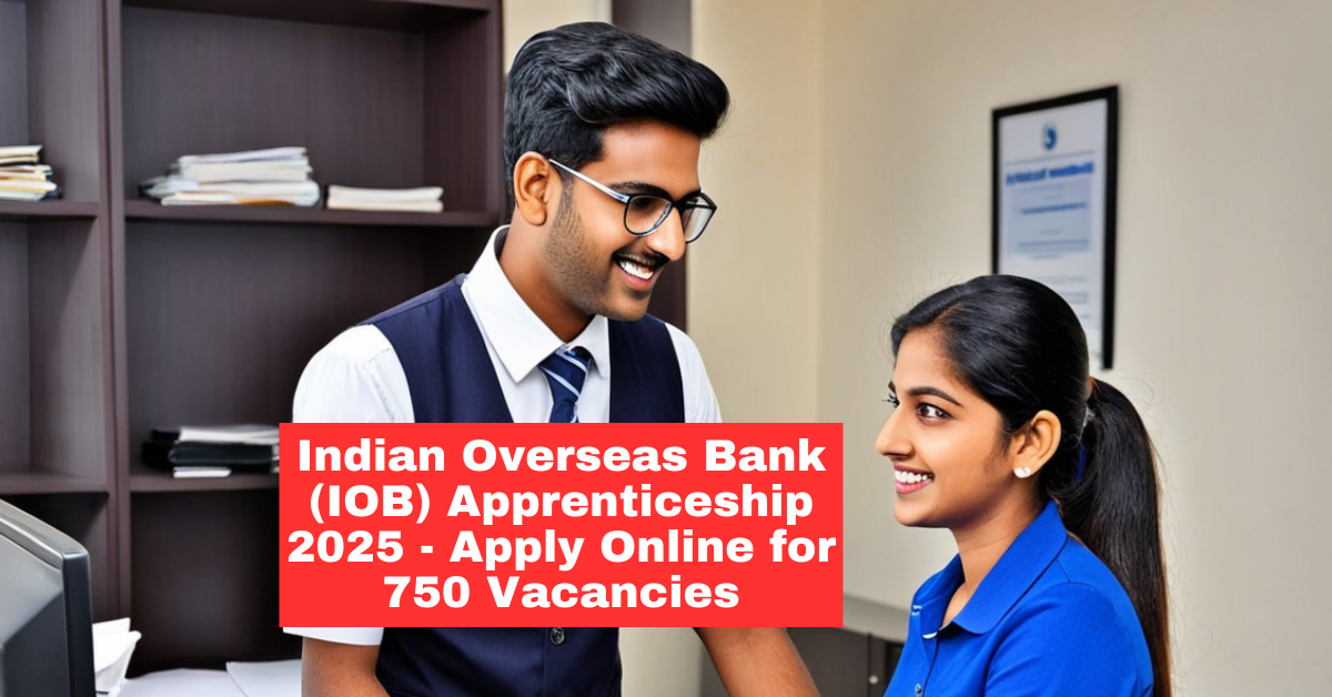 Indian Overseas Bank (IOB) Apprenticeship Recruitment 2025 – Apply Online for 750 Vacancies
