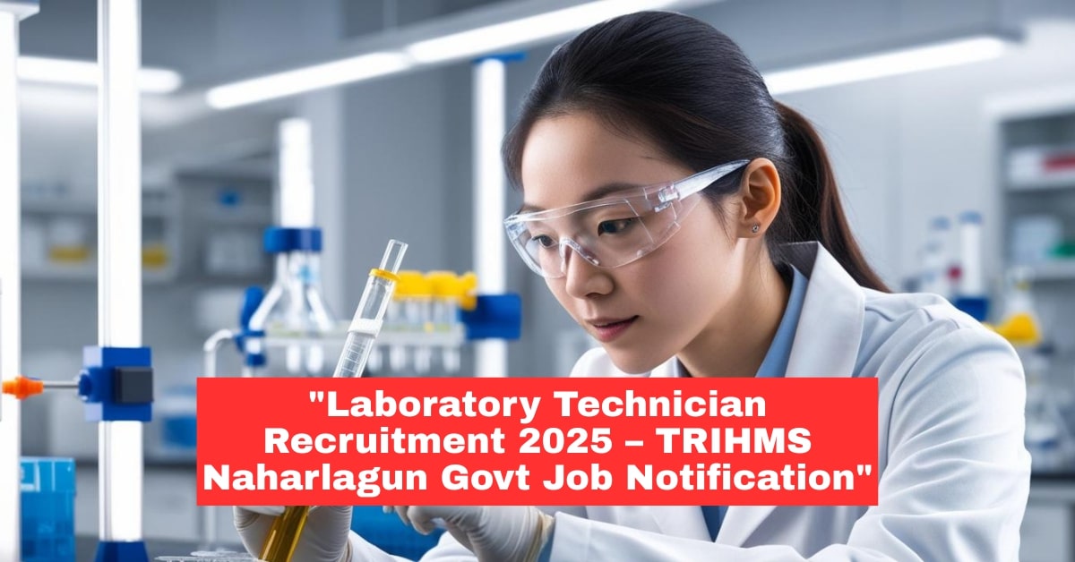 Laboratory Technician Recruitment 2025 at TRIHMS, Naharlagun – Apply Now!