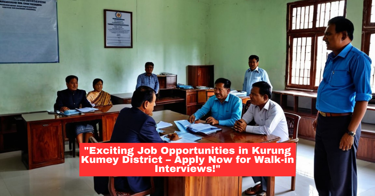 Job Opportunities at Office of the District Panchayat Development Officer, Koloriang 